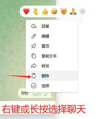 Telegram消息删除